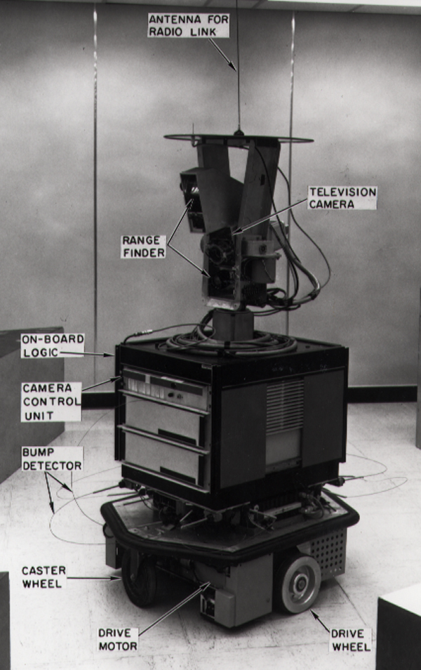 SRI Shakey the Robot with component callouts